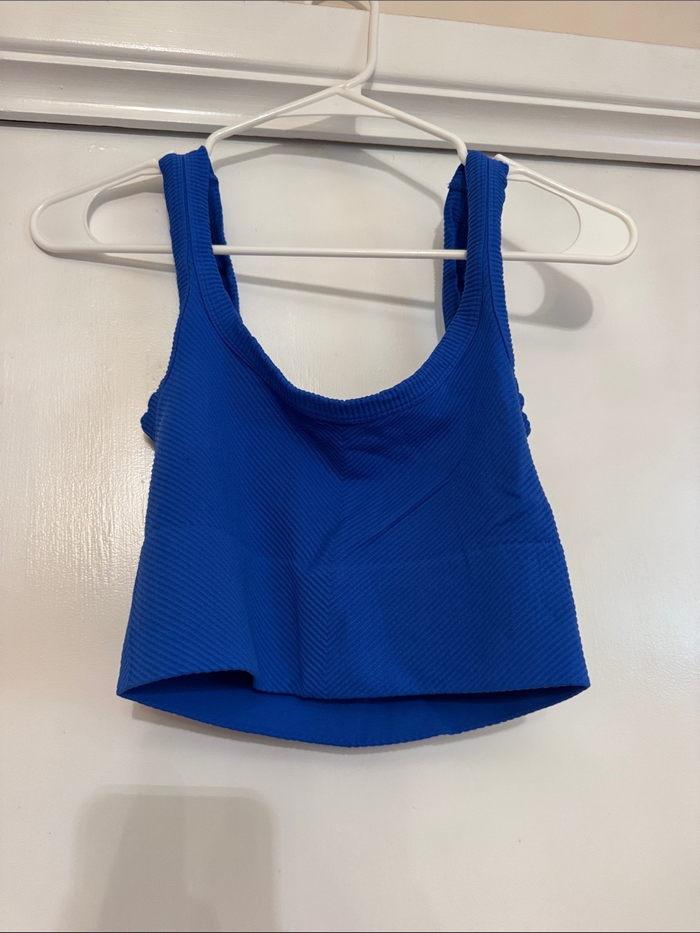 Nikibiki Royal Blue Ribbed Tank Crop Top